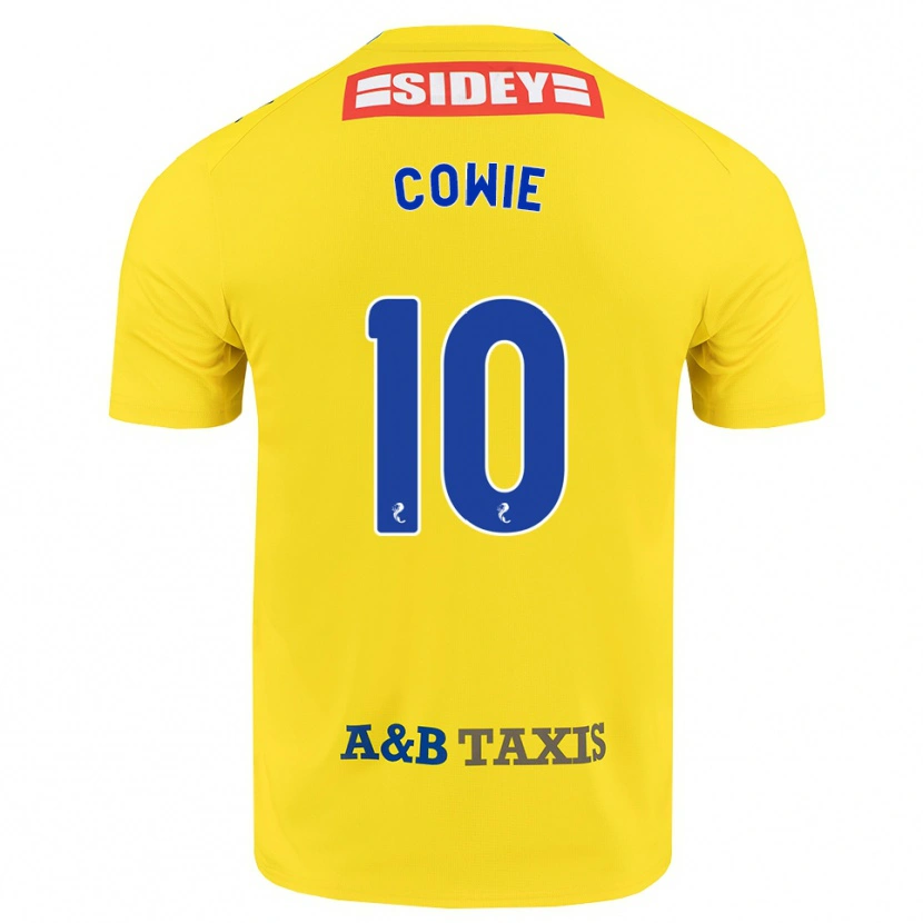 Danxen Heren Ellie-May Cowie #10 Geel Blauw Zwart Uitshirt Uittenue 2026/27 T-Shirt België