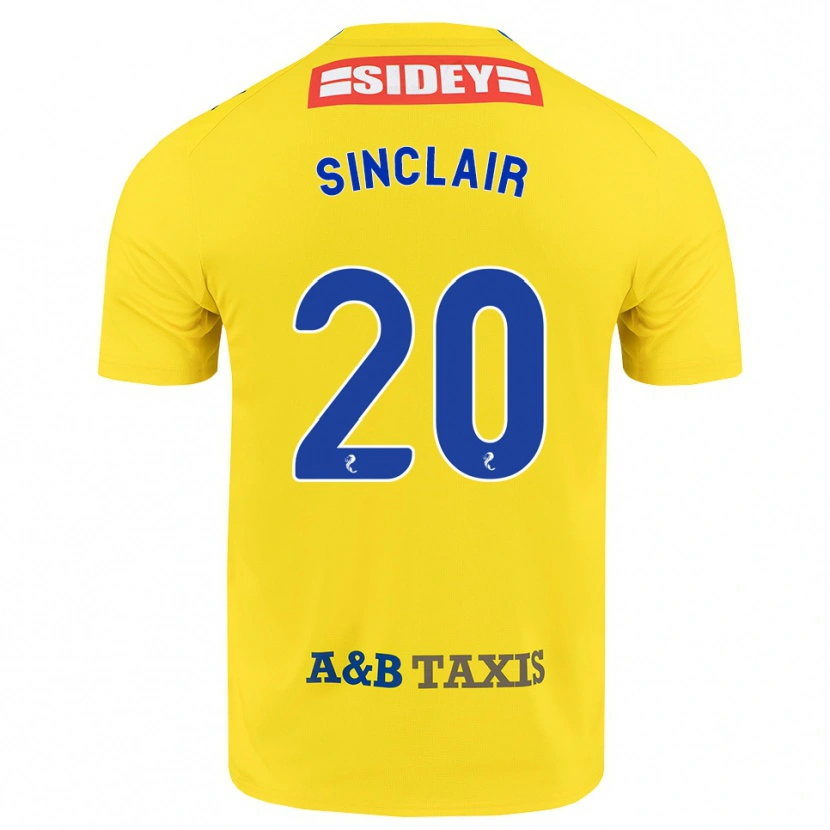 Danxen Heren Ross Sinclair #20 Geel Blauw Zwart Uitshirt Uittenue 2026/27 T-Shirt België