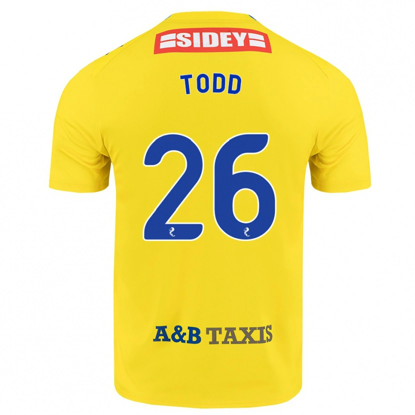 Danxen Heren Matty Todd #26 Geel Blauw Zwart Uitshirt Uittenue 2026/27 T-Shirt België