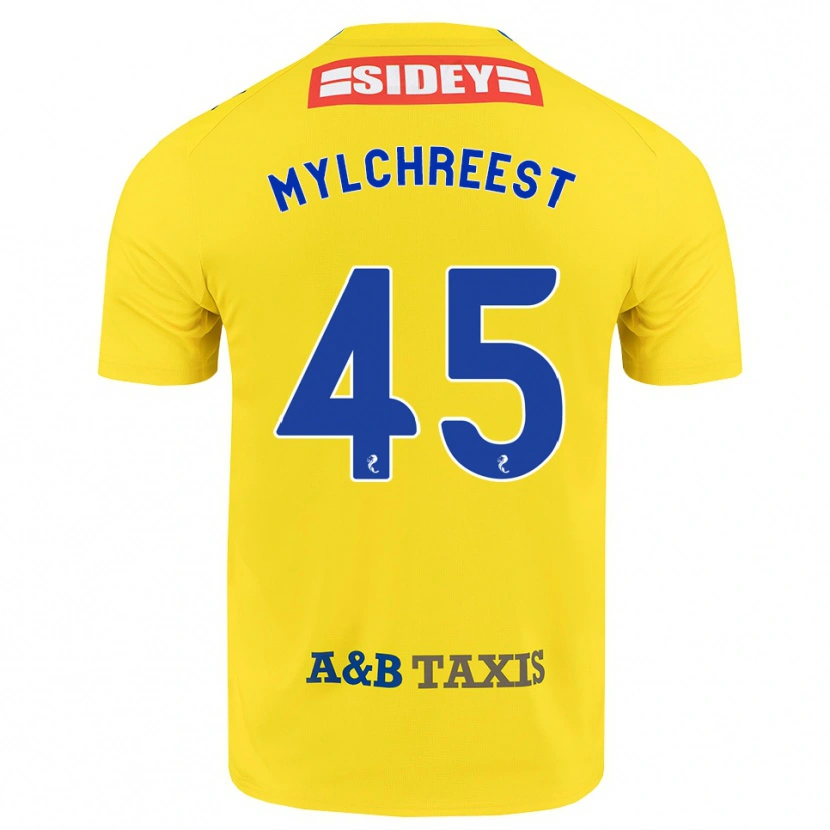 Danxen Heren Jackson Mylchreest #45 Geel Blauw Zwart Uitshirt Uittenue 2026/27 T-Shirt België