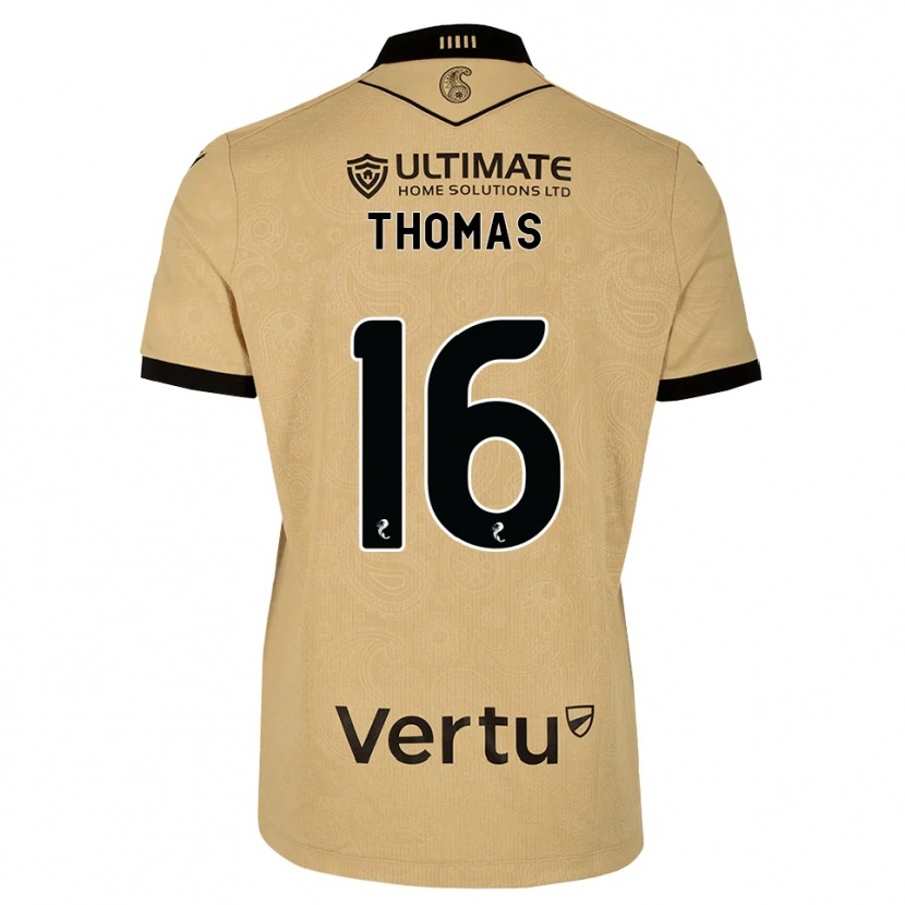 Danxen Heren Luke Thomas #16 Burlywood Zwart Uitshirt Uittenue 2026/27 T-Shirt België