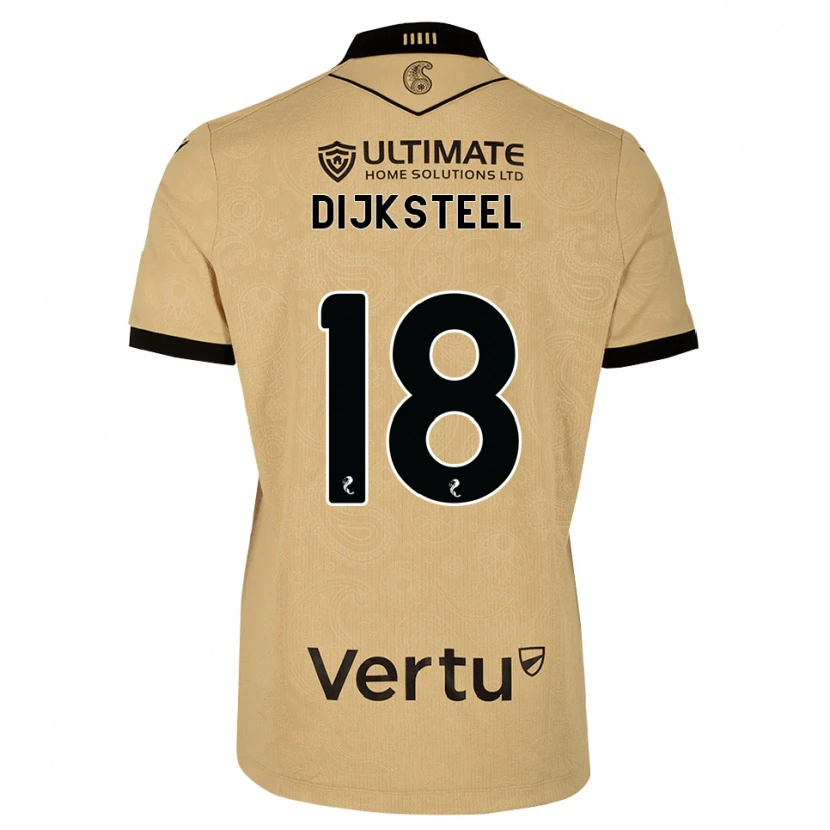 Danxen Heren Malik Dijksteel #18 Burlywood Zwart Uitshirt Uittenue 2026/27 T-Shirt België