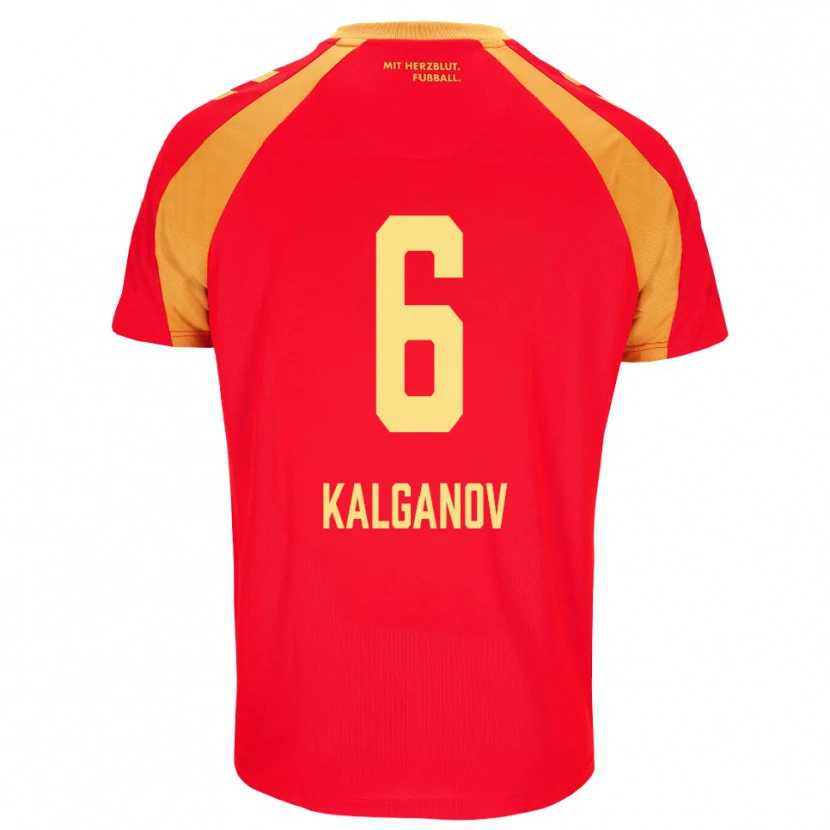 Danxen Heren Levin Kalganov #6 Rood Oranje Zwart Uitshirt Uittenue 2026/27 T-Shirt België