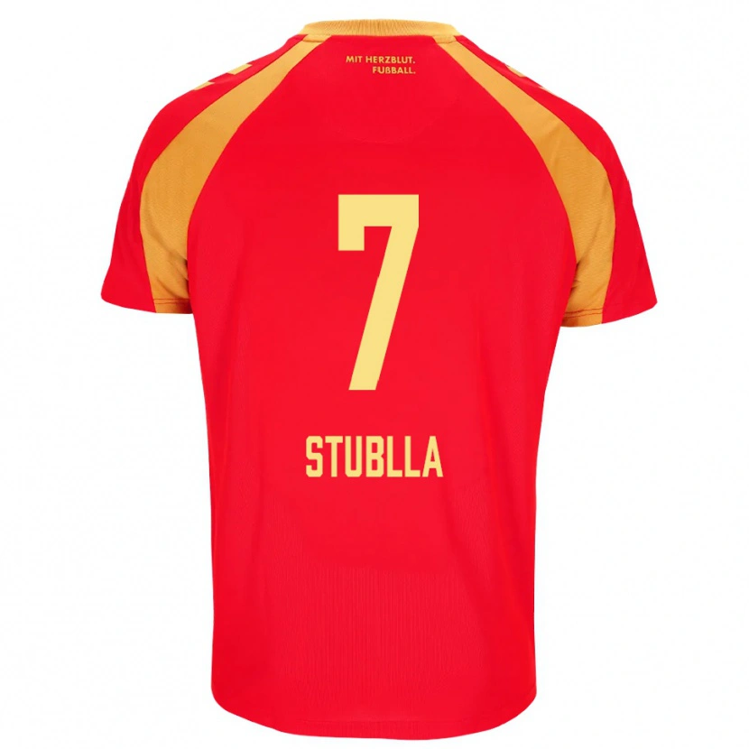 Danxen Heren Shkrep Stublla #7 Rood Oranje Zwart Uitshirt Uittenue 2026/27 T-Shirt België