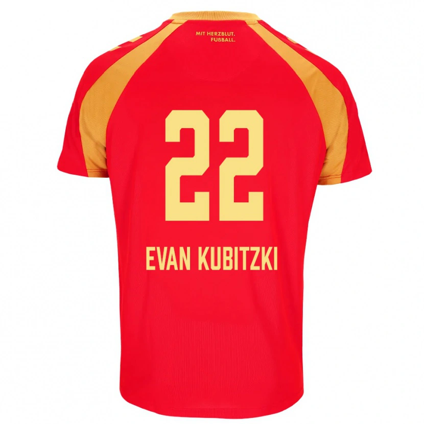 Danxen Heren Jaden Evan Kubitzki #22 Rood Oranje Zwart Uitshirt Uittenue 2026/27 T-Shirt België