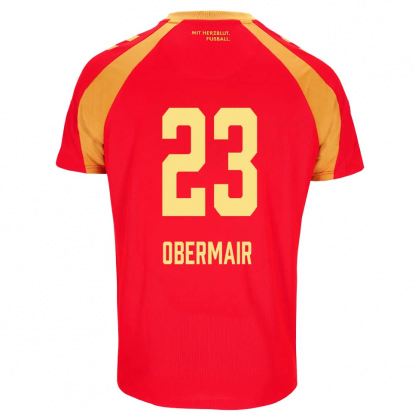 Danxen Heren Raphael Obermair #23 Rood Oranje Zwart Uitshirt Uittenue 2026/27 T-Shirt België