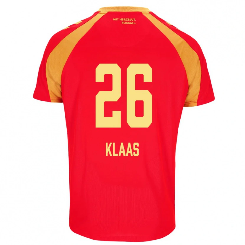 Danxen Heren Sebastian Klaas #26 Rood Oranje Zwart Uitshirt Uittenue 2026/27 T-Shirt België