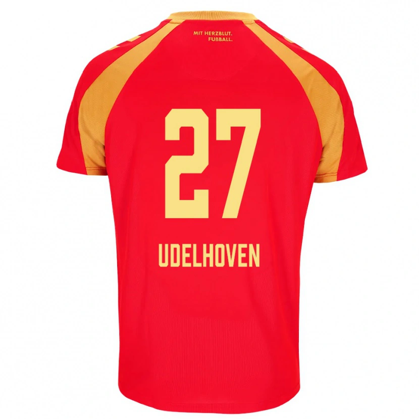 Danxen Heren Joel Udelhoven #27 Rood Oranje Zwart Uitshirt Uittenue 2026/27 T-Shirt België