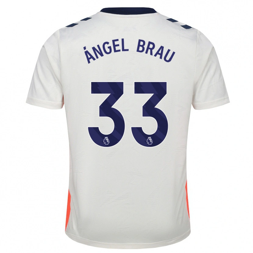 Danxen Heren Miguel Ángel Brau #33 Wit Oranje Koninklijk Blauw Uitshirt Uittenue 2026/27 T-Shirt België