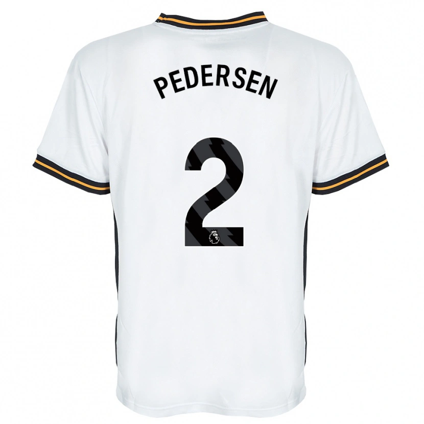 Danxen Heren Eden Pedersen #2 Wit Oranje Zwart Uitshirt Uittenue 2026/27 T-Shirt België
