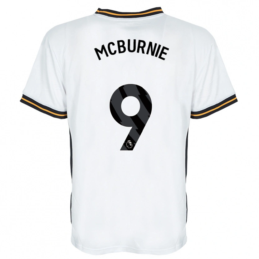 Danxen Heren Oli Mcburnie #9 Wit Oranje Zwart Uitshirt Uittenue 2026/27 T-Shirt België