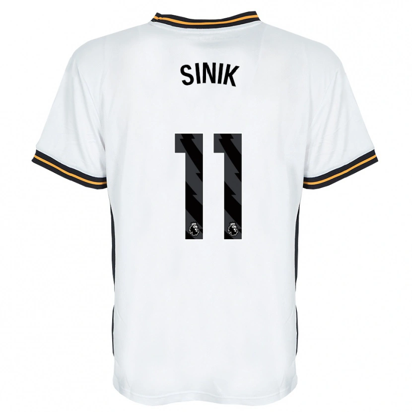 Danxen Heren Doğukan Sinik #11 Wit Oranje Zwart Uitshirt Uittenue 2026/27 T-Shirt België