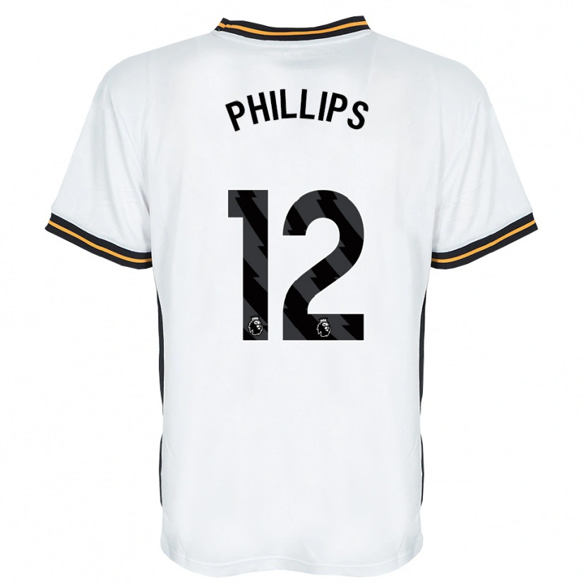 Danxen Heren Dillon Phillips #12 Wit Oranje Zwart Uitshirt Uittenue 2026/27 T-Shirt België