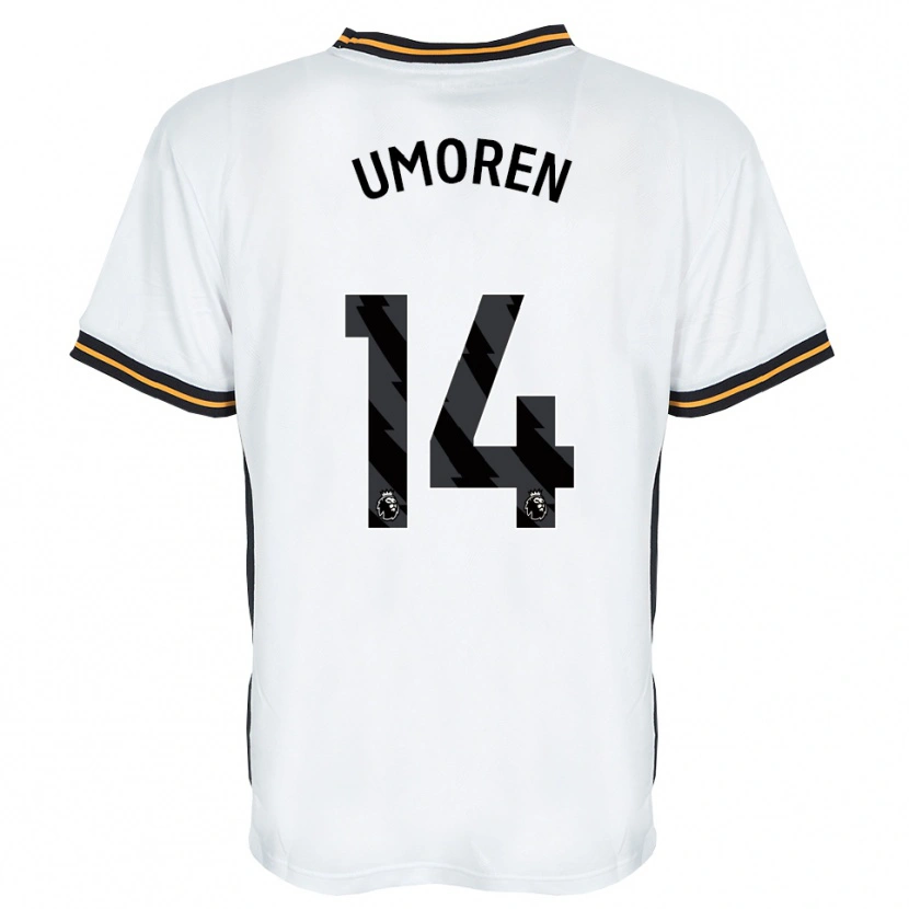 Danxen Heren Ekemini Umoren #14 Wit Oranje Zwart Uitshirt Uittenue 2026/27 T-Shirt België