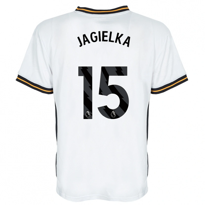 Danxen Heren Zac Jagielka #15 Wit Oranje Zwart Uitshirt Uittenue 2026/27 T-Shirt België