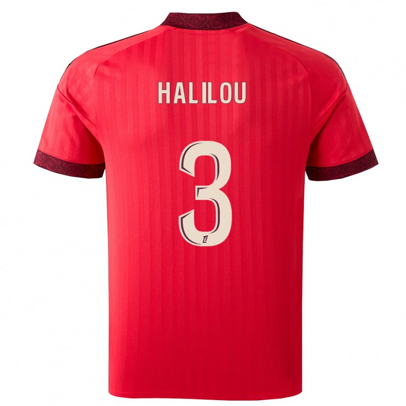 Danxen Heren Ibrahim Halilou #3 Burgundy Rood Wit Uitshirt Uittenue 2026/27 T-Shirt België
