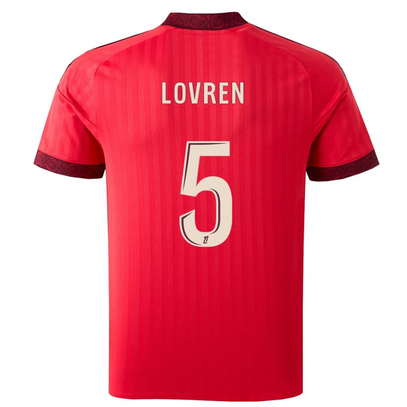 Danxen Heren Dejan Lovren #5 Burgundy Rood Wit Uitshirt Uittenue 2026/27 T-Shirt België