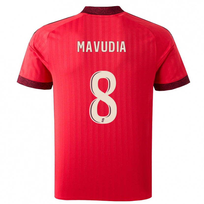 Danxen Heren Billy-Paul Mavudia #8 Burgundy Rood Wit Uitshirt Uittenue 2026/27 T-Shirt België