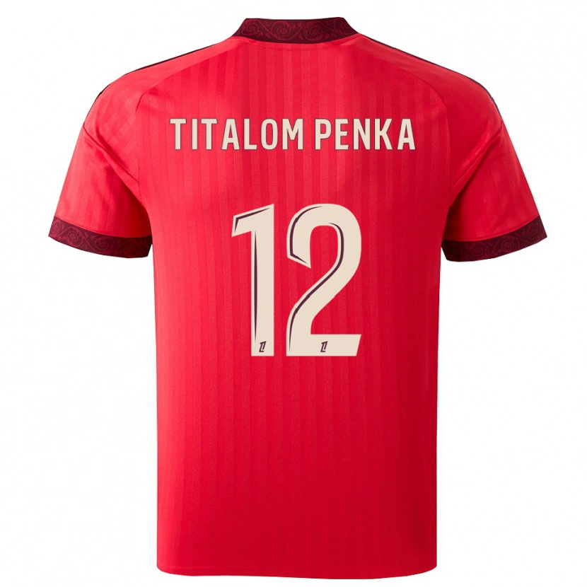 Danxen Heren Edwin Titalom Penka #12 Burgundy Rood Wit Uitshirt Uittenue 2026/27 T-Shirt België