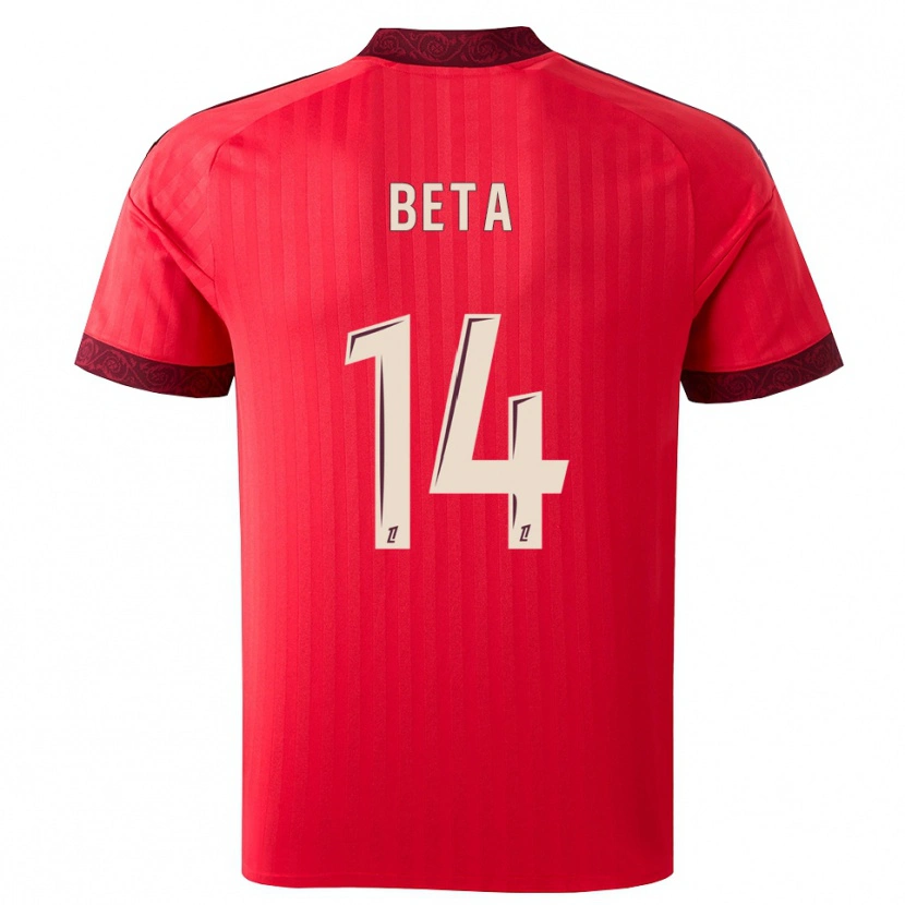 Danxen Heren Nathanaël Beta #14 Burgundy Rood Wit Uitshirt Uittenue 2026/27 T-Shirt België