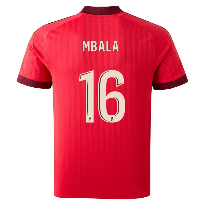 Danxen Heren Joël Mbala #16 Burgundy Rood Wit Uitshirt Uittenue 2026/27 T-Shirt België