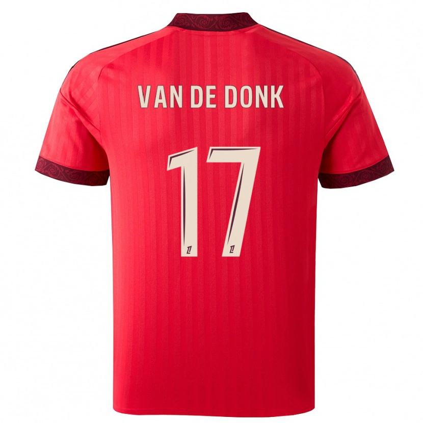 Danxen Heren Danielle Van De Donk #17 Burgundy Rood Wit Uitshirt Uittenue 2026/27 T-Shirt België