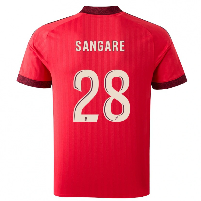 Danxen Heren Wassa Sangaré #28 Burgundy Rood Wit Uitshirt Uittenue 2026/27 T-Shirt België