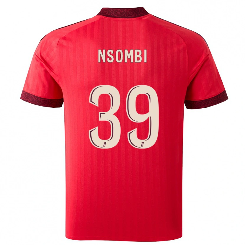 Danxen Heren Gael Nsombi #39 Burgundy Rood Wit Uitshirt Uittenue 2026/27 T-Shirt België