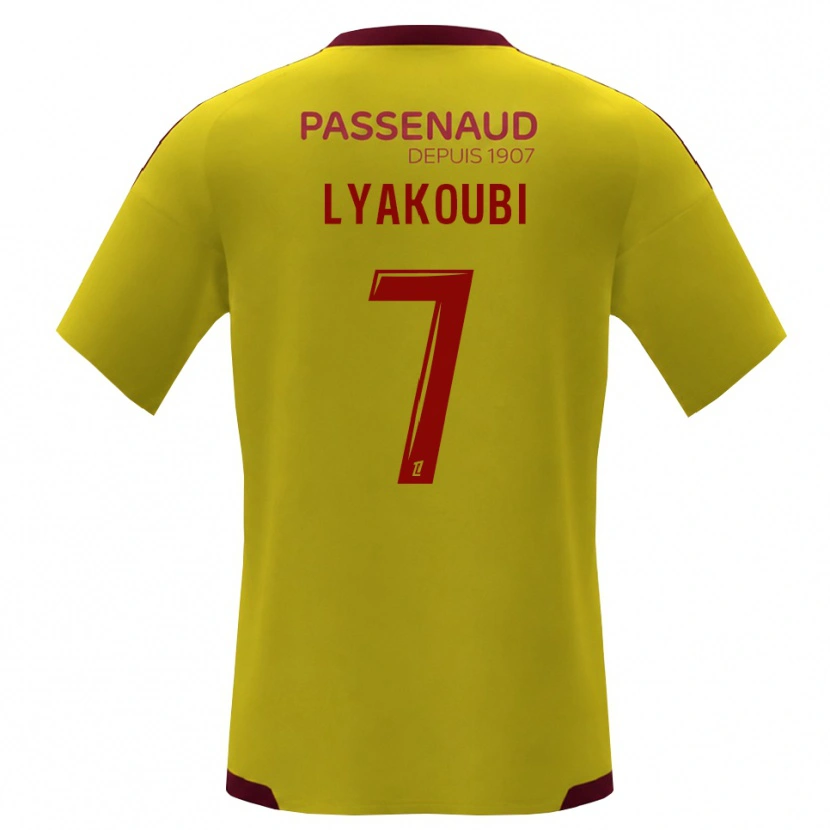 Danxen Heren Oussama Lyakoubi #7 Geel Rood Groen Uitshirt Uittenue 2026/27 T-Shirt België