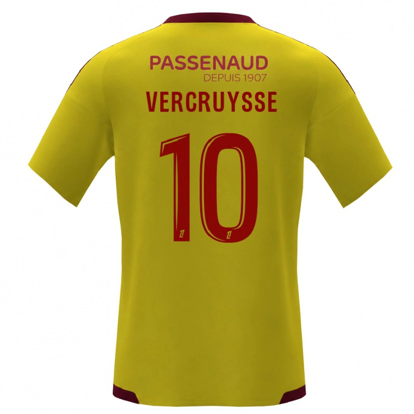 Danxen Heren Jean Vercruysse #10 Geel Rood Groen Uitshirt Uittenue 2026/27 T-Shirt België