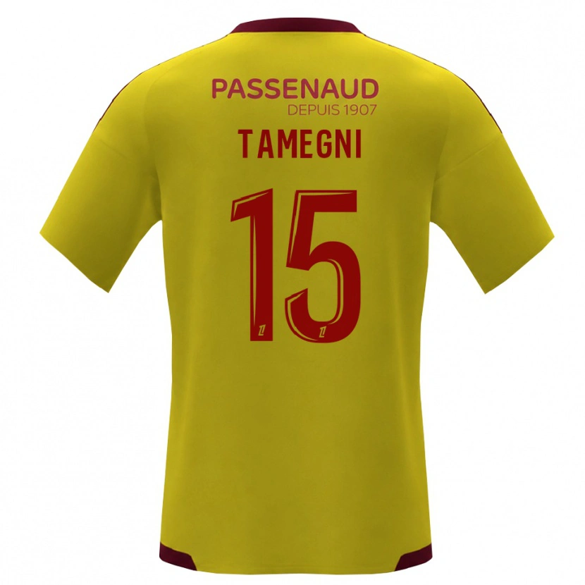 Danxen Heren Samuel Tamegni #15 Geel Rood Groen Uitshirt Uittenue 2026/27 T-Shirt België