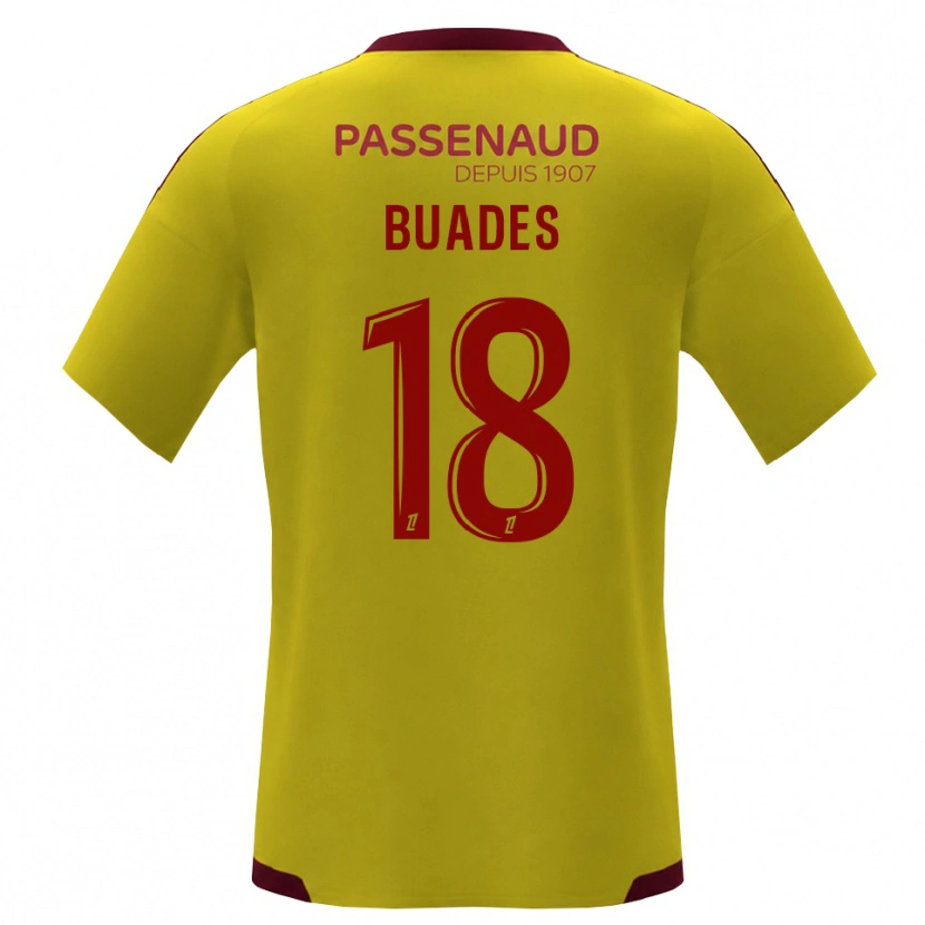 Danxen Heren Lucas Buades #18 Geel Rood Groen Uitshirt Uittenue 2026/27 T-Shirt België