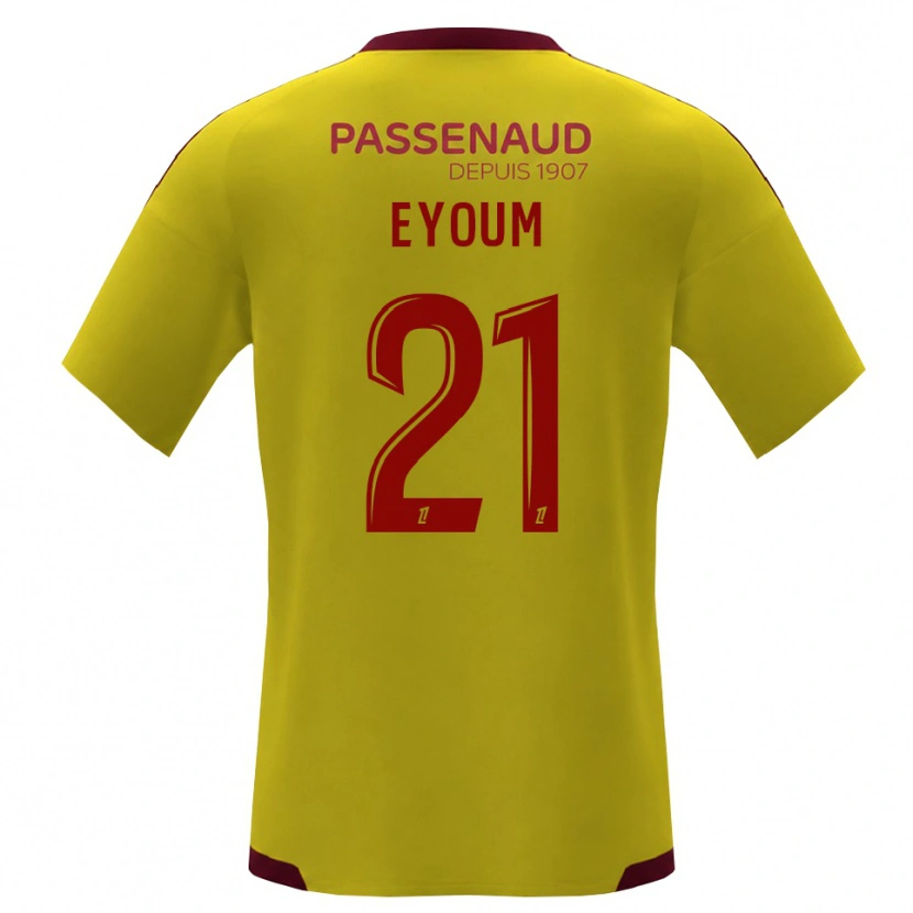 Danxen Heren Théo Eyoum #21 Geel Rood Groen Uitshirt Uittenue 2026/27 T-Shirt België