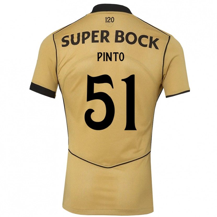 Danxen Heren Diogo Pinto #51 Goudgeelzwart Uitshirt Uittenue 2026/27 T-Shirt België