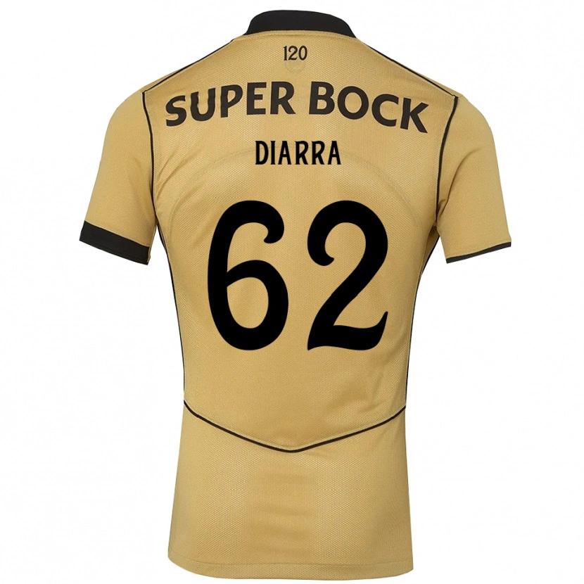 Danxen Heren Ibrahim Diarra #62 Goudgeelzwart Uitshirt Uittenue 2026/27 T-Shirt België