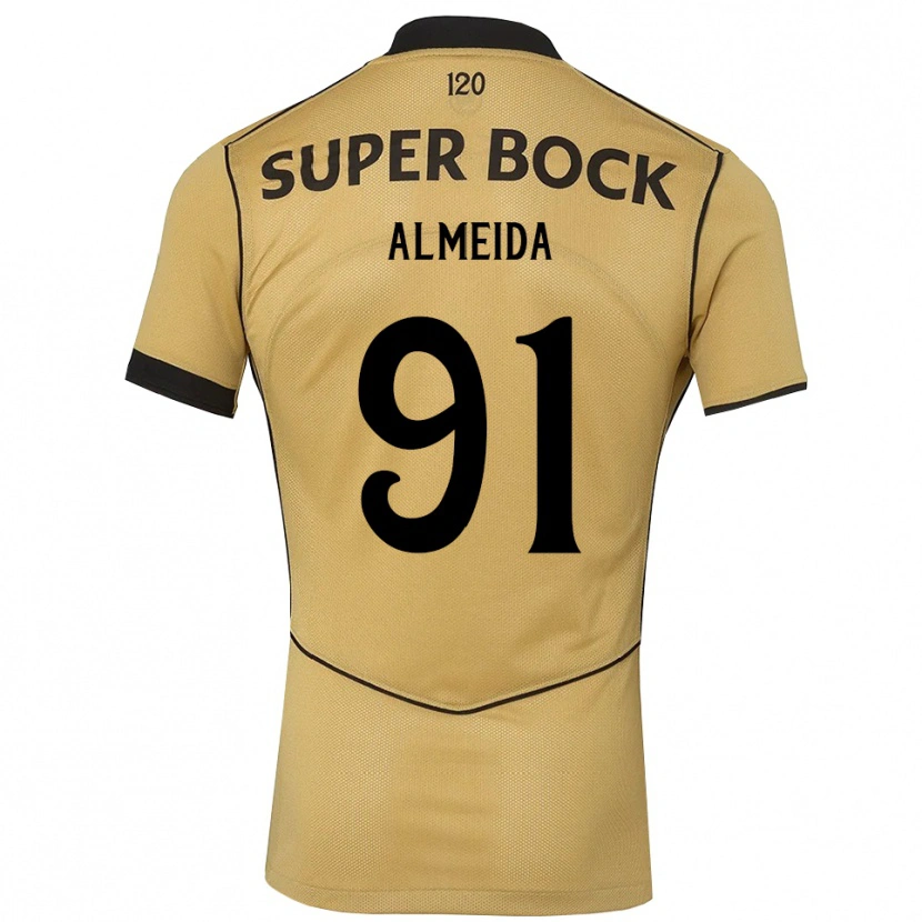 Danxen Heren Miguel Almeida #91 Goudgeelzwart Uitshirt Uittenue 2026/27 T-Shirt België