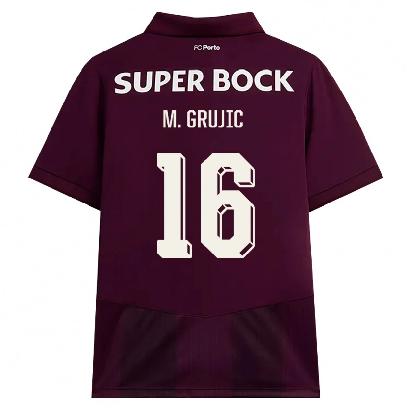 Danxen Heren Marko Grujic #16 Bordeauxrood Wit Uitshirt Uittenue 2026/27 T-Shirt België