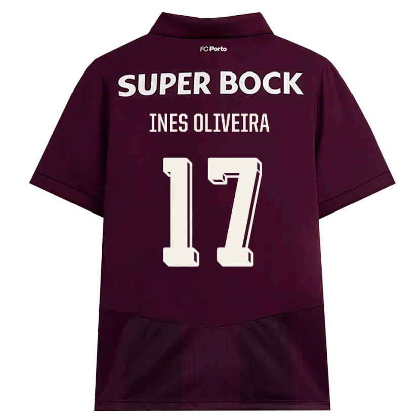 Danxen Heren Inês Oliveira #17 Bordeauxrood Wit Uitshirt Uittenue 2026/27 T-Shirt België