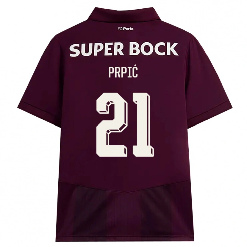 Danxen Heren Dominik Prpić #21 Bordeauxrood Wit Uitshirt Uittenue 2026/27 T-Shirt België