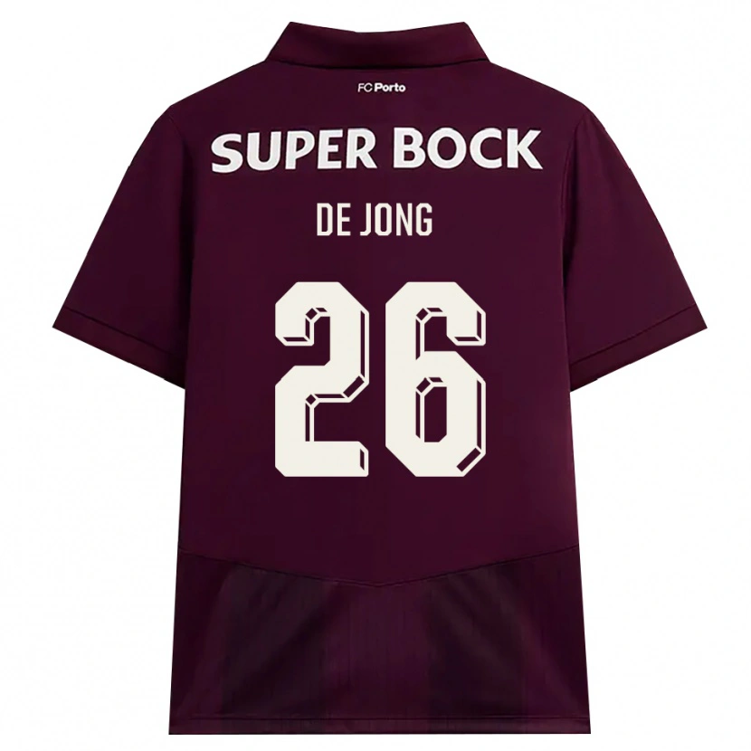 Danxen Heren Luuk De Jong #26 Bordeauxrood Wit Uitshirt Uittenue 2026/27 T-Shirt België