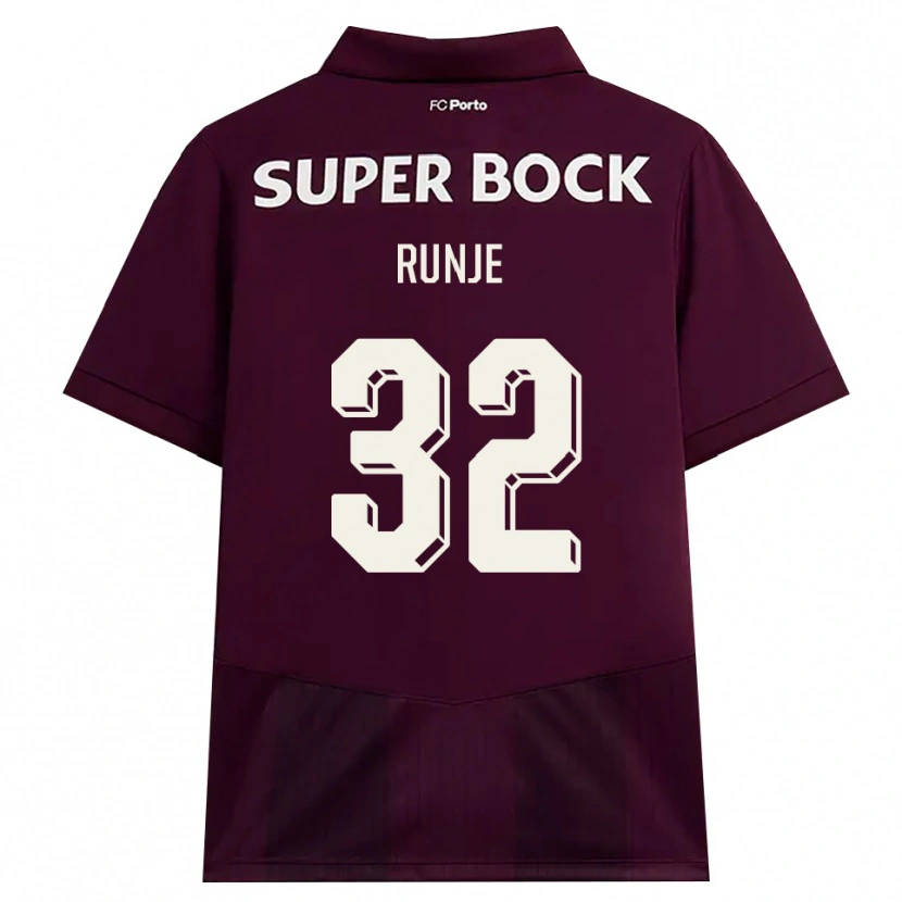 Danxen Heren Roko Runje #32 Bordeauxrood Wit Uitshirt Uittenue 2026/27 T-Shirt België