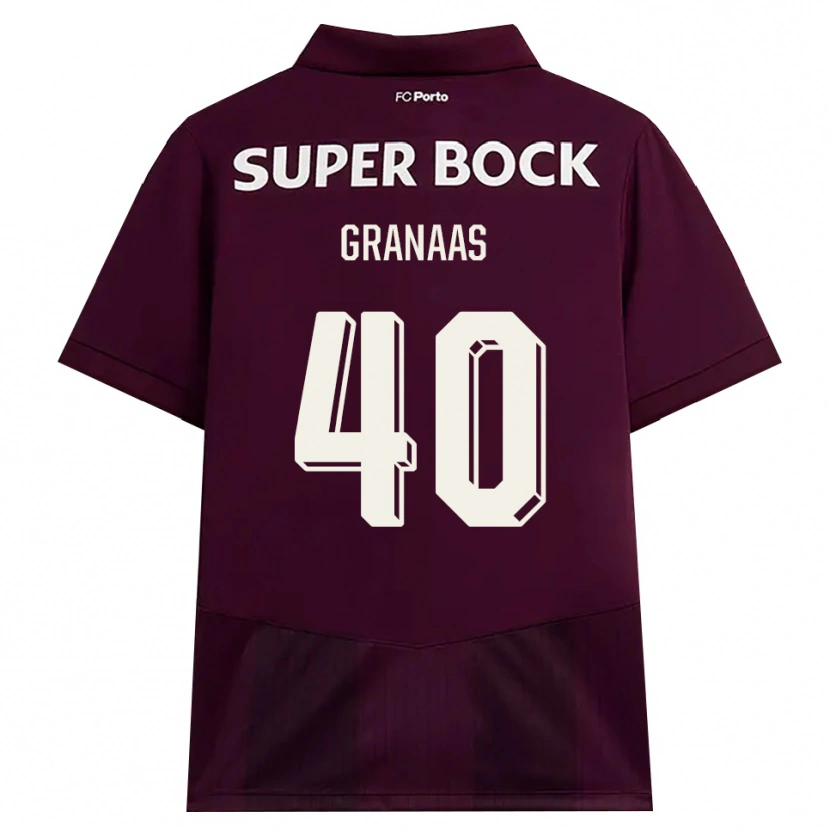 Danxen Heren Eirik Granaas #40 Bordeauxrood Wit Uitshirt Uittenue 2026/27 T-Shirt België