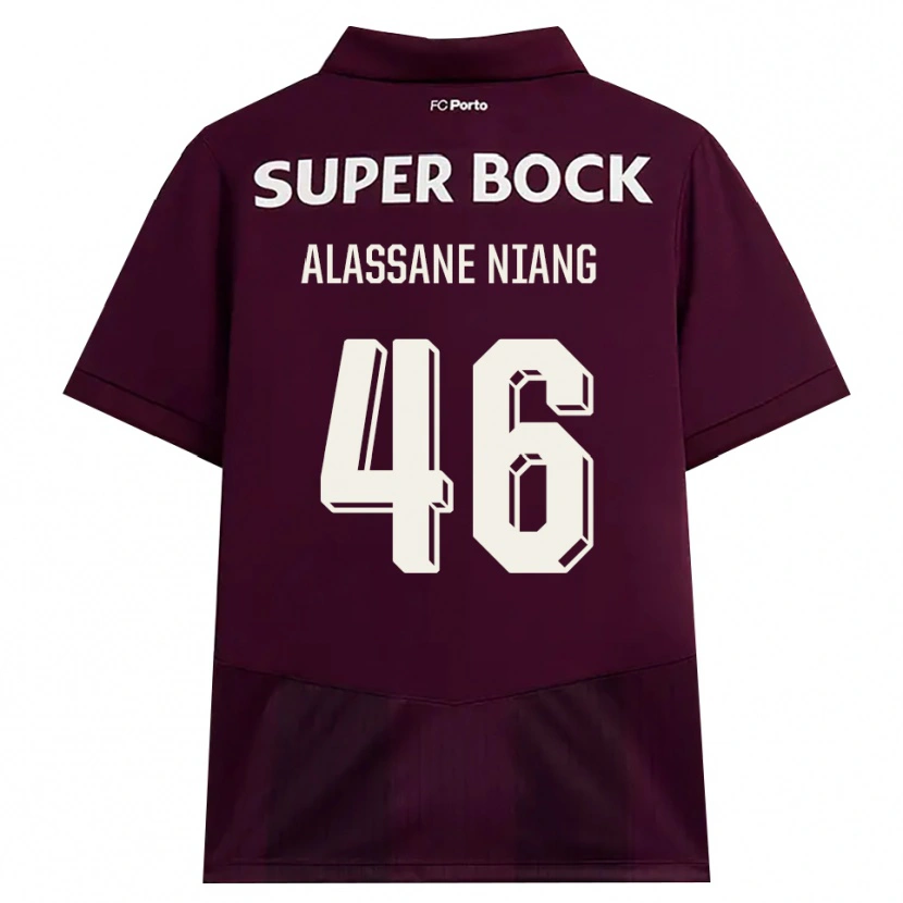 Danxen Heren Mame Alassane Niang #46 Bordeauxrood Wit Uitshirt Uittenue 2026/27 T-Shirt België