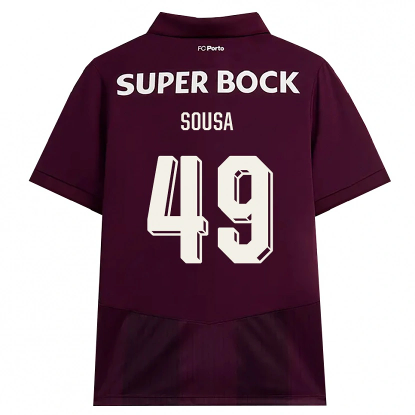 Danxen Heren Gonçalo Sousa #49 Bordeauxrood Wit Uitshirt Uittenue 2026/27 T-Shirt België