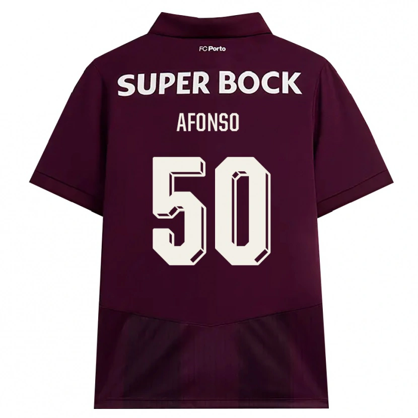 Danxen Heren João Afonso #50 Bordeauxrood Wit Uitshirt Uittenue 2026/27 T-Shirt België
