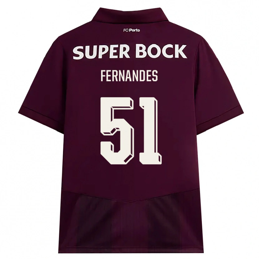 Danxen Heren Diogo Fernandes #51 Bordeauxrood Wit Uitshirt Uittenue 2026/27 T-Shirt België