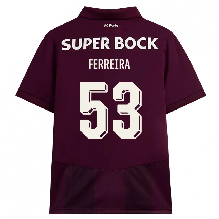 Danxen Heren Eduardo Ferreira #53 Bordeauxrood Wit Uitshirt Uittenue 2026/27 T-Shirt België