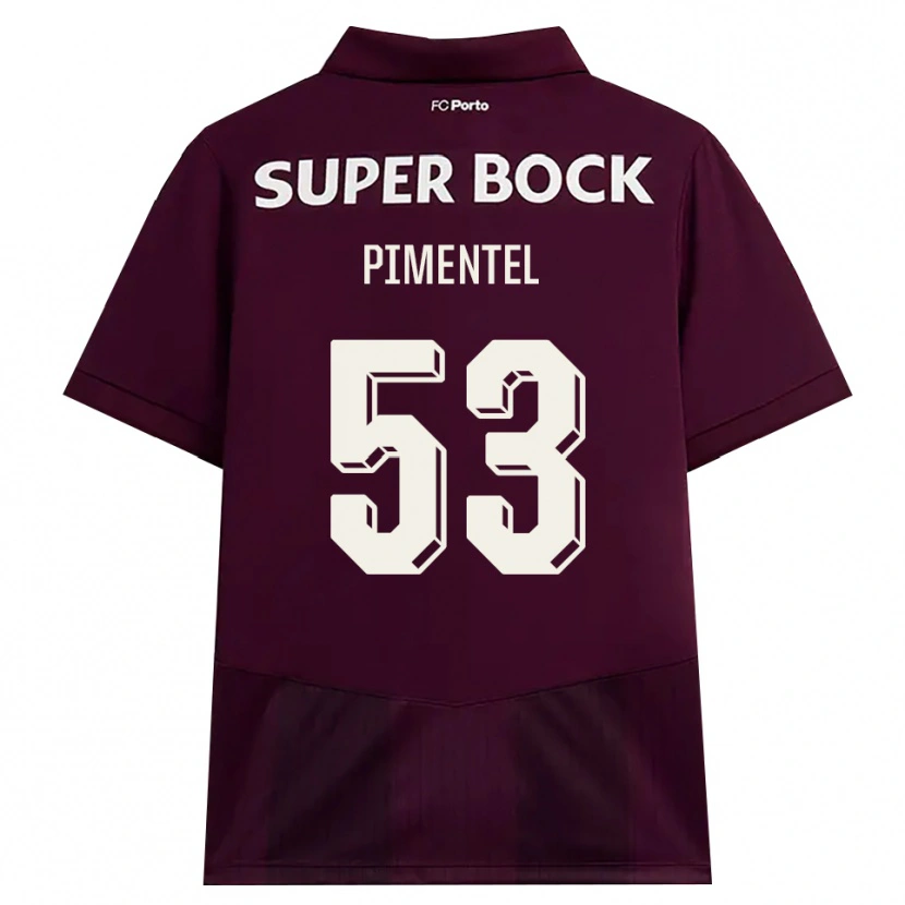Danxen Heren Eric Pimentel #53 Bordeauxrood Wit Uitshirt Uittenue 2026/27 T-Shirt België