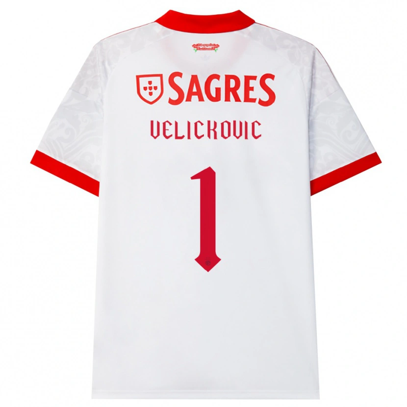 Danxen Heren Luka Velickovic #1 Wit Rood Geel Uitshirt Uittenue 2026/27 T-Shirt België
