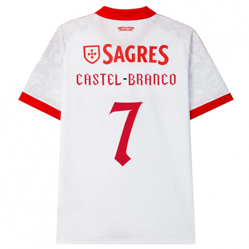 Danxen Heren Diego Castel-Branco #7 Wit Rood Geel Uitshirt Uittenue 2026/27 T-Shirt België